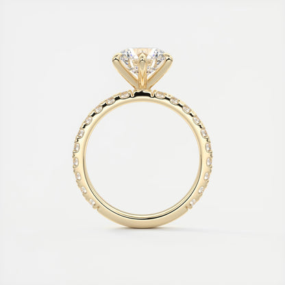 Elsa Eternity Round Cut Diamond Engagement Ring