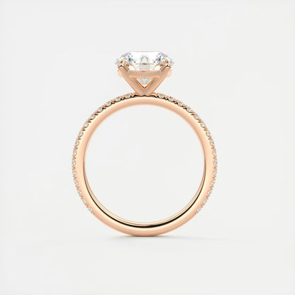 Emera Classic Pave Round Cut Diamond Engagement Ring