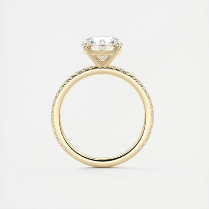 Emera Classic Pave Round Cut Diamond Engagement Ring