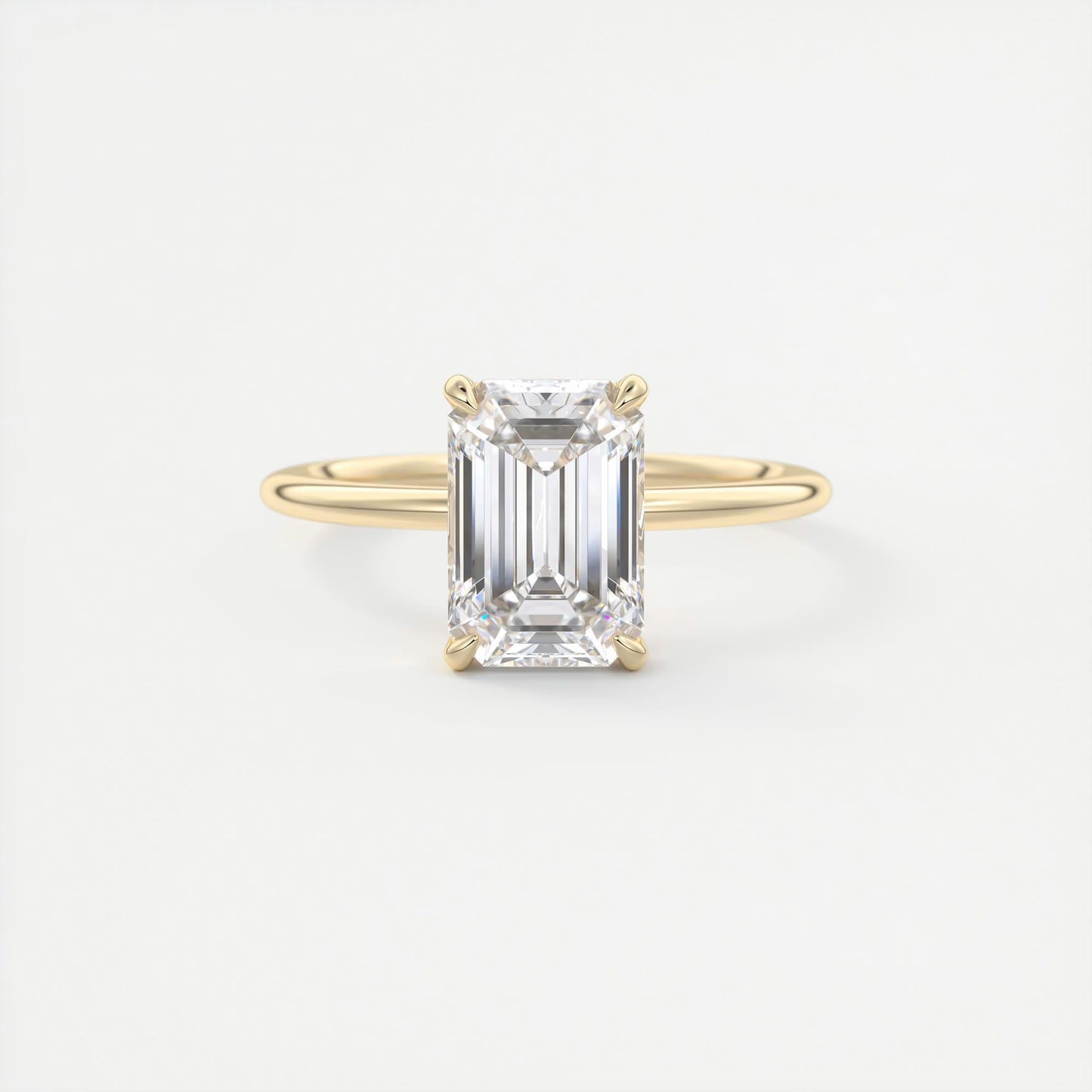 Evelyn Emerald Cut Diamond Engagement Ring