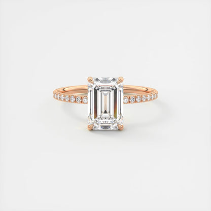 Evelyn Emerald Cut Diamond Engagement Ring