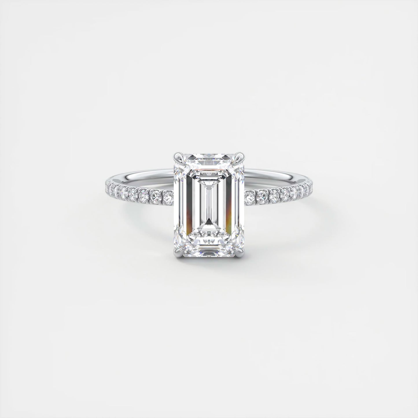 Evelyn Emerald Cut Diamond Engagement Ring