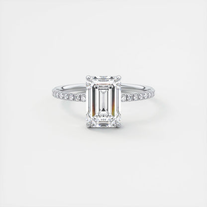 Evelyn Emerald Cut Diamond Engagement Ring