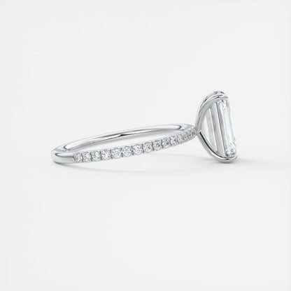 Evelyn Emerald Cut Diamond Engagement Ring