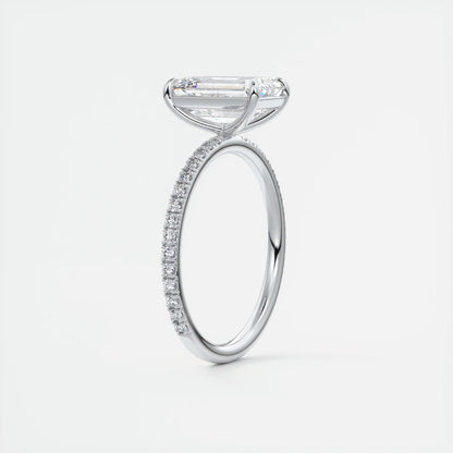 Evelyn Emerald Cut Diamond Engagement Ring