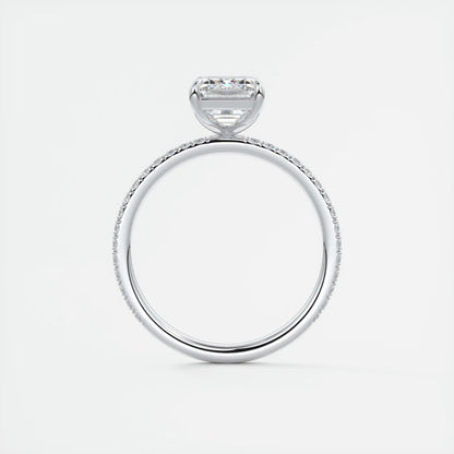 Evelyn Emerald Cut Diamond Engagement Ring