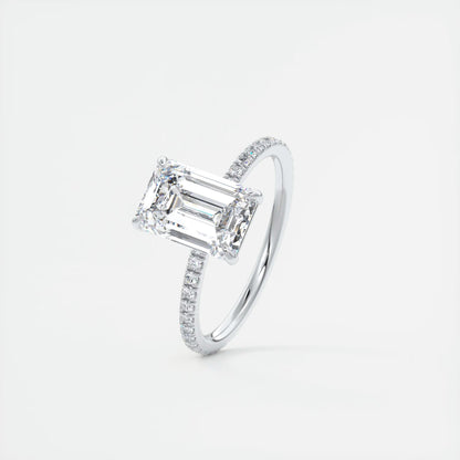 Evelyn Emerald Cut Diamond Engagement Ring