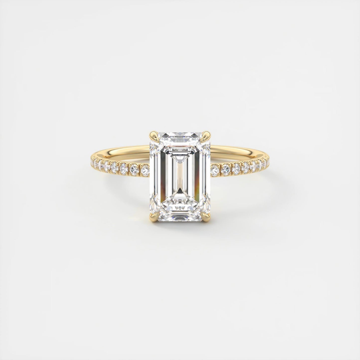 Evelyn Emerald Cut Diamond Engagement Ring