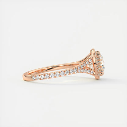 Grace Halo Cushion Cut Diamond Engagement Ring