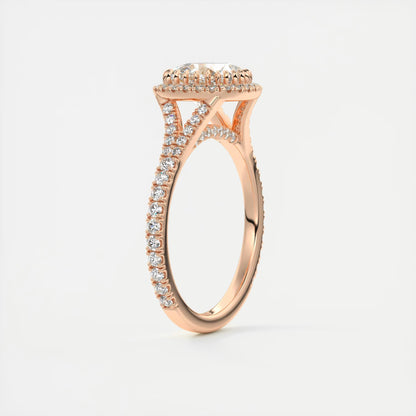 Grace Halo Cushion Cut Diamond Engagement Ring