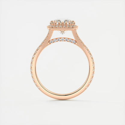 Grace Halo Cushion Cut Diamond Engagement Ring
