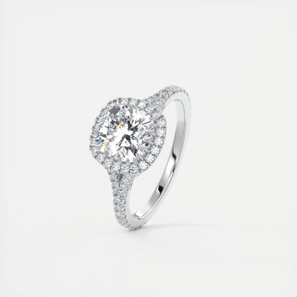 Grace Halo Cushion Cut Diamond Engagement Ring