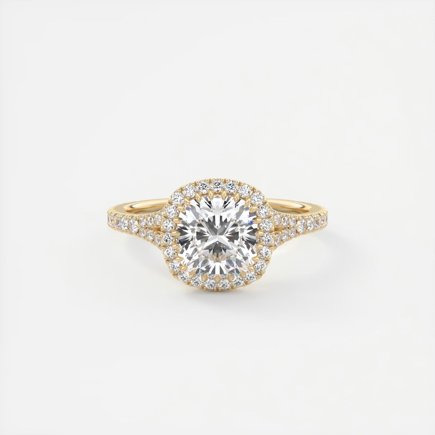Grace Halo Cushion Cut Diamond Engagement Ring