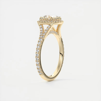 Grace Halo Cushion Cut Diamond Engagement Ring