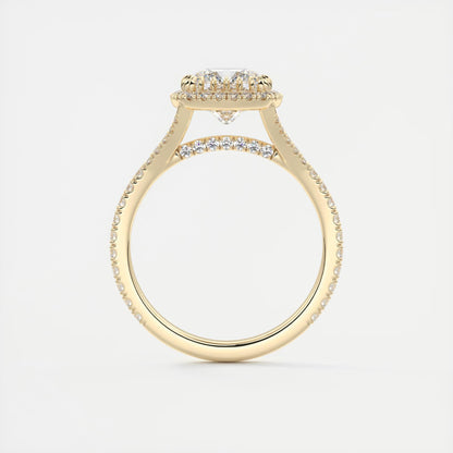 Grace Halo Cushion Cut Diamond Engagement Ring