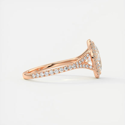 Grace Halo Oval Cut Diamond Engagement Ring