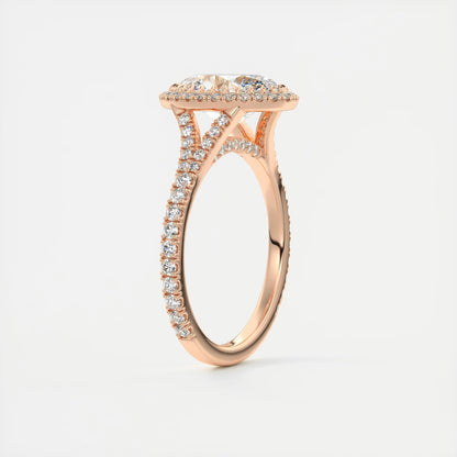 Grace Halo Oval Cut Diamond Engagement Ring