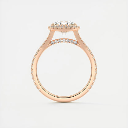 Grace Halo Oval Cut Diamond Engagement Ring