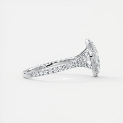 Grace Halo Oval Cut Diamond Engagement Ring