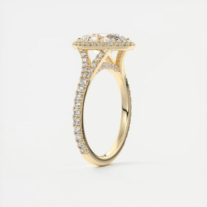 Grace Halo Oval Cut Diamond Engagement Ring