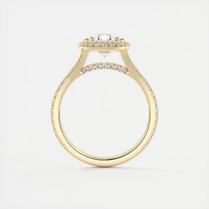 Grace Halo Oval Cut Diamond Engagement Ring