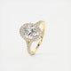Grace Halo Oval Cut Diamond Engagement Ring