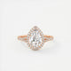 Grace Halo Pear Shape Diamond Engagement Ring