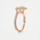 Grace Halo Pear Shape Diamond Engagement Ring