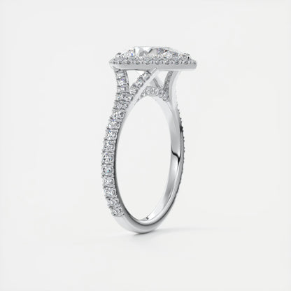 Grace Halo Pear Shape Diamond Engagement Ring