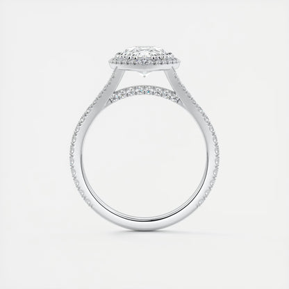 Grace Halo Pear Shape Diamond Engagement Ring