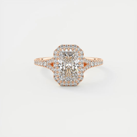 Grace Halo Radiant Cut Diamond Engagement Ring