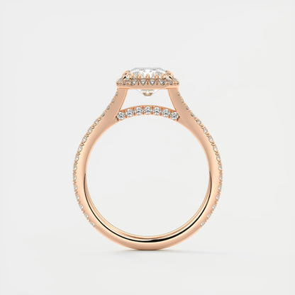 Grace Halo Radiant Cut Diamond Engagement Ring