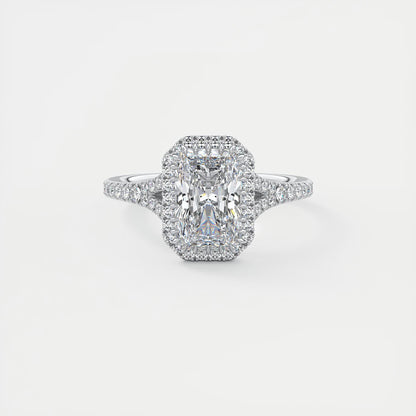 Grace Halo Radiant Cut Diamond Engagement Ring