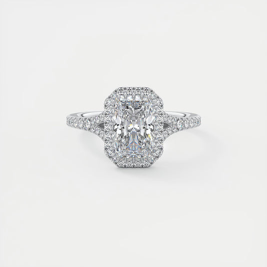 Grace Halo Radiant Cut Diamond Engagement Ring