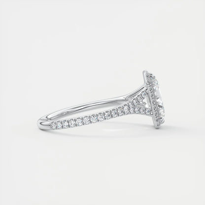 Grace Halo Radiant Cut Diamond Engagement Ring