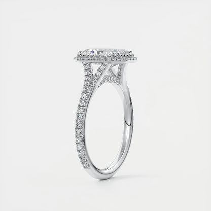 Grace Halo Radiant Cut Diamond Engagement Ring