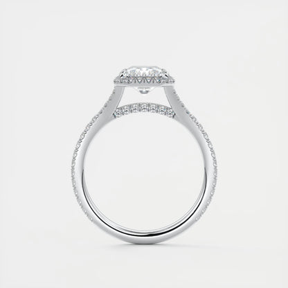 Grace Halo Radiant Cut Diamond Engagement Ring