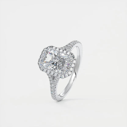 Grace Halo Radiant Cut Diamond Engagement Ring