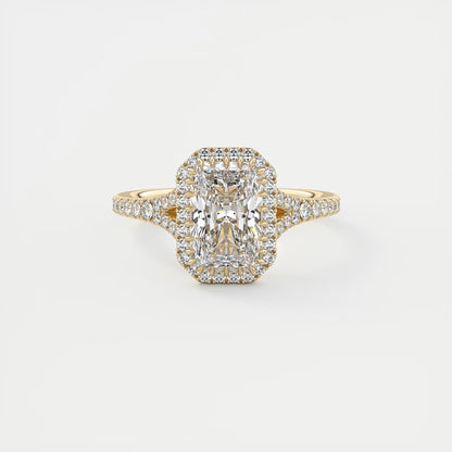 Grace Halo Radiant Cut Diamond Engagement Ring