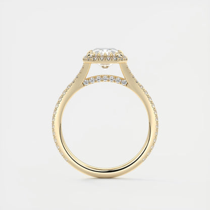 Grace Halo Radiant Cut Diamond Engagement Ring