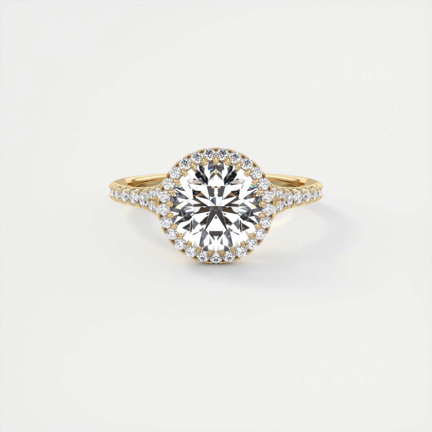 Grace Halo Round Cut Diamond Engagement Ring
