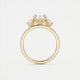 Luna Three Stone Round Cut Diamond Engagement Ring