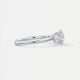 Luna Three Stone Round Cut Diamond Engagement Ring