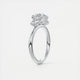 Luna Three Stone Round Cut Diamond Engagement Ring