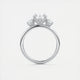 Luna Three Stone Round Cut Diamond Engagement Ring