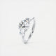 Luna Three Stone Round Cut Diamond Engagement Ring