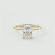 Aurora Hidden Halo Radiant Cut Diamond Engagement Ring
