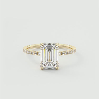 Evelyn Emerald Cut Diamond Engagement Ring