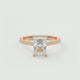 Cathedra Hidden Halo Radiant Cut Diamond Engagement Ring