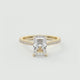 Cathedra Hidden Halo Radiant Cut Diamond Engagement Ring